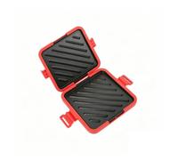 LeeQinersw Padella Doppia per Sandwich Smontabile | Antiaderente, Rigata, Grill Doppio, per Campeggio, viaggiatore, Colazione, Single, Studenti, Rosso