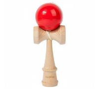 LeeQinersw Pallina di Legno Gioco da Lanciare E Afferrare Giocattolo di Abilità Classico Costruzione Solida Maniglia Comoda Adatto a Bambini Adolescenti Tempo Libero con Amici, Rosso, Large 120G