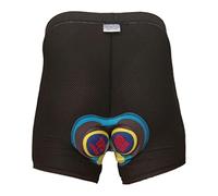 LeeQinersw Pantaloncini Imbottiti Da Ciclismo Imbottitura Attillata Traspirante Corta Da Moto, Traspiranti,Asciugatura Rapida,Resistente agli Urti, Calzoncini Ciclista per Uomo e Donna, Nero, Giallo M