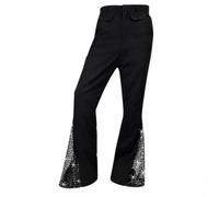 LeeQinersw Pantaloni con Elasticizzato | Stile Disco, Pantaloni Scintillanti, Luccicanti, Abbiamento, per Specoli