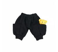 LeeQinersw Pantaloni con Tasca Orsetto per Bambola Larghi Caviglia Cuff Elastici per Bambola con Orsetto Che Spunta per Un Tocco, Nero