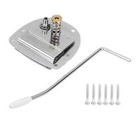 LeeQinersw Parti Del Ponte Tremolo per Chitarra Elettrica con Singolo Bilanciere E Cordiera, Argento