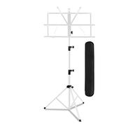 LeeQinersw per spartiti musicali, regolabile in altezza, stabile e semplice, porta note musicali per musicisti, bande, orchestre, spettacoli, Bianco
