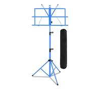 LeeQinersw per spartiti musicali, regolabile in altezza, stabile e semplice, porta note musicali per musicisti, bande, orchestre, spettacoli, Blu