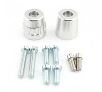 LeeQinersw Perno Terminale Manubrio Tappo Manubrio Terminale Inserti Alluminio con Cappuccio E Zigrinato con Viti Incluse Adatto per F700 GS Adatto per Uso, Argento