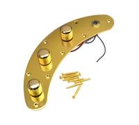 LeeQinersw Piastra di Controllo Del Cablaggio Dei Bassi Elettrici Set con 1 Tono 2 Volume E 1 Jack, Oro