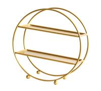 LeeQinersw Piattaforma Portatorte a Due Livelli in Metallo per Display di Dessert E Snack per Feste Compleanni E Celebrazioni, Oro