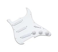LeeQinersw Piccato borseggiatore di chitarra elettrica caricata con pickup che riparano il PVC professionale facile installazione pratica graffiata, Bianco
