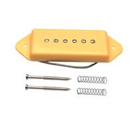 LeeQinersw Pickup a bobina singola, design vintage, modifica premium, uscita chiara e potente, suono classico per la sostituzione della chitarra elettrica, Collo Giallo