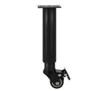 LeeQinersw Piede Telescopico in Acciaio con e Freno Resistente Gamba Regolabile con Ruota Girevole Portante di Regolabile Freno, 24-36 Cm