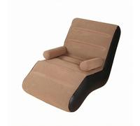 LeeQinersw Poltrona Reclinabile Gonfiabile S Chaiselongue Lettino Divano Ergonomico in PVC con Superficie Floccata E Schienale Reclinato con Braccioli Cilindrici, Senza Pompa, Caffè