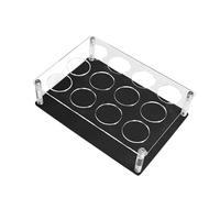 LeeQinersw Porta bicchieri da vino in acrilico, organizer per bicchieri da vino, vassoio da degustazione e servizio, accessori da bar per mobile, 24 Buche
