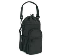 LeeQinersw Porta Bottiglia Termico Isolato Borsa Tracolla Portabevande Custodia Bottiglia Sacca Termica con Chiusura Regolabile Laterali in Poliestere Durevole, Nero, Nero