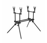 LeeQinersw Porta Canne da Pesca Treppiede Supporto in Alluminio Rotazione Multi-direzionale Stabile Adatto per Banca Fiume Escursioni Pesca Lago, Mini X4 2-Head