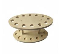 LeeQinersw Portacanne da Pesca in Legno Supporto Espositore Organizzatore Pino Massello con Base Robusta per Più Canne E Accessori, Portacanne Da Pesca Con 12 Fori, Stile Ovale