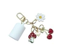 LeeQinersw Portachiavi con ciondolo per borsa, divertente accessorio da appendere con ciondolo a forma di ciliegia, per borsa, borsa per auto, portachiavi