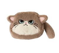 LeeQinersw Portamonete Astuccio Portafoglio Sacchetto a Forma di Gatto di Peluche per Monete E Auricolari con Cerniera Adatto Come Idea Regalo per Bambini, Bianco Albicocca