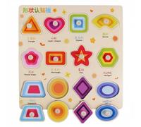 LeeQinersw Puzzle Bambini con Base Robusta in Legno Colorato E Sicuro da Maneggiare Favorisce Concentrazione E Manualità Nei Adatto per Educazione Precoce, Puzzle Con Forme Geometriche