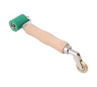 LeeQinersw Pvc Roller Rullo Pressa Manuale Rullo Doppio con Ruota Grande E Rullino Fino Impugnatura in Legno Staffe in Metallo Superficie in Silicone per Fissare, Verde