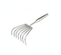 LeeQinersw Rake in Acciaio Inox con Supporto Solido E Manico Comodo per Scavare Crustacei E Dissodare Terreno Adatto a Pesca Regali Cura Giardino Uso Casa , Rinforzato 7-Denti