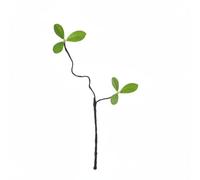 LeeQinersw Ramo Decorativo Artificiale Fogliame Ramo Fronda Stelo Materiale Plastico Resistente Aspetto Legno Invecchiato Flessibile E Modellabile Adatto per , Campana A 2 Forche