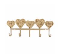 LeeQinersw Rastrelliera a Orizzontale con Pannelli Decorativi Decorativo Appendiabiti con Grucce Basso Profilo Mensola oggetti Ganci