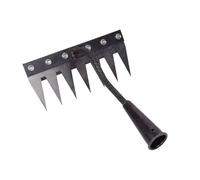 LeeQinersw Rastrello da Giardino, Zappa da Giardino, affilato e Robusto Strumento da Giardinaggio, rastrello per la rimozione delle Erbacce, estrattore di, 7 Denti
