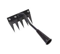 LeeQinersw Rastrello da Giardino, Zappa da Giardino, affilato e Robusto Strumento da Giardinaggio, rastrello per la rimozione delle Erbacce, estrattore di, 5 Denti
