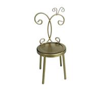 LeeQinersw Realizzazione di Una Sedia in Miniatura per La Casa delle Bambole in Scala 1/12, d'oro