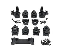 LeeQinersw Ricambi Auto RC Set Tazza Sterzo Supporto Giunti Staffa Tirante Cuscinetto Montaggio Metallo Lega Alluminio Compatibile Modelli YK4102 YK4103 YK6101, Nero