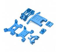 LeeQinersw Ricambio per Veicoli Industriali Set Componenti Posteriore Parafanghi Anteriori Supporti Ammortizzatori Davanti Dietro in Metallo Fresato per Auto Rc, Azzurro Cielo