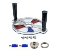 LeeQinersw Router Guide Guida di Instradamento Piastra Base Tonda in Lega di Alluminio con Fessure E Manici Ergonomici per Controllo E Precisione su Bordatura E, Con Boccola