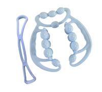 LeeQinersw Rullo da Massaggio Strumento per Fascia Massaggiatore a Pinza Regolabile Rullo per Gambe Pesanti Attrezzo per Nodi Muscolari con 24 Ruote Rotanti ADA, Blu