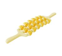 LeeQinersw Rullo massaggiante per polpacci, leggero, flessibile, per massaggio profondo dei tessuti, ideale per gambe, addome, cellulite, atleti e corridori, Giallo 3 Fila