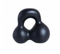 LeeQinersw Scultura in Resina Sintetica con Design Geometrico E Vuoto Centrale per Arredamento da Interno Atta a Libreria E Vetrina Espositiva in Stile Contemporaneo, Nero, 24cmx17cmx24cm