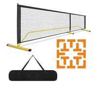 LeeQinersw Segnalatori di Confine Campo Rete da Pickleball Portatile Kit Segnacampo con Telaio in Acciaio Strisce di Supporto Montaggio E Smontaggio Facile, color to 3