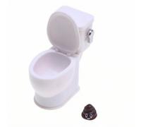 LeeQinersw Set Bagno Giocattolo Miniatura Per | Realistico, Water con Sedile e Coperchio Incernierati, Sicuro, Water Giocattolo con Effetto acustico, per Esposizione, Bianco