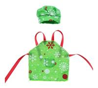 LeeQinersw Set da Cuoco in Miniatura con Grembiule e Cappello Leggero Regalo per Bambini, Decorazioni Mensola , Verde Neve