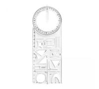 LeeQinersw Set di 3 Righelli Geometrici per Disegno, con Chiara E Rotazione a 360 Gradi, Ideali per La Scuola, L'architettura E La Progettazione, 2 pezzi
