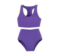 LeeQinersw Set di Pantaloncini e Reggiseno Sportivi in Scala 1:12, Mini Abiti di Scena, Morbidi e alla Moda, in Miniatura, per Action Figure Femminili da 6, Viola Chiaro
