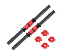 LeeQinersw Set di Pesi per Manubri in Acciaio Inossidabile con Impugnatura Antiscivolo da 2 Pezzi con Asta per Bilanciere con 4 Collari per Attrezzature per Il F, 47 cm