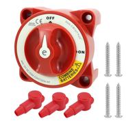 LeeQinersw Sezionatore per Impianto Elettrico Nautico con Base Quadrata Fori E Anello Bianco Indicatore in Nylon Rame Acciaio per Separazione Alimentazione, 5511E Circuito Doppio