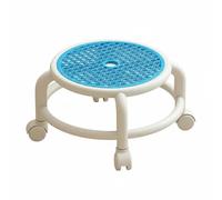 LeeQinersw Sgabello Girevole per Bambini Sgabello con Ruote Seduta Rotante Sedia Bassa Sgabello Compatto in Plastica per Routine Più Comoda Adatto per Cameretta, Blu Cielo