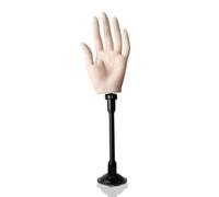 LeeQinersw Simulatore di Addestramento Unghie Mano Finta Mano Pratica Modello Manicure Supporto da Tavolo Silicone Realistico con Rotazione a 360 Gradi E Base a, Array, Bianco Carne