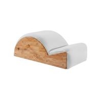 LeeQinersw Spine Correttore Dispositivo Allenamento Schiena Posturale Pieghevole con Maniglia Laterale Tonda E Piano Imbottito in Pelle PU per Potenziamento, Array, Bianco