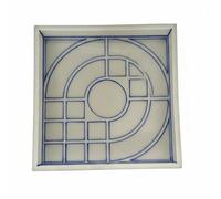 LeeQinersw Stampi Pavimentazione Cemento Set Piastrella Forma Calcestruzzo Stampo Passerella Matrice Pavé Materiale Polipropilene Rinforzato Riutilizzabile, Bianco, 40x40x5 Cm