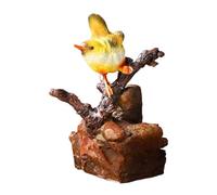 LeeQinersw Statua di Uccello su Ramo, in Resina, centrotavola, Modello di Scultura Animale per Bar, Cortile, Esterno, Interno, Fattoria, Ufficio, Uccello Giallo