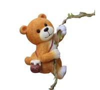 LeeQinersw Statuetta di Orso Rampicante, Adorabile Statua in Resina Dipinta a Mano per Il Balcone del Parco E Il Cortile