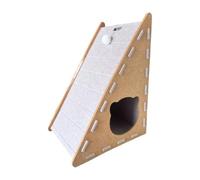 LeeQinersw Stazione di Gioco di Cartone Graffiante Gatto a Doppia Funzione per Gatti di Tutte Le Dimensioni, Regolare