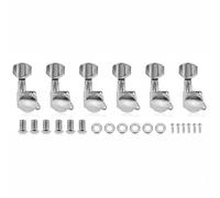 LeeQinersw String Tuner Meccaniche per Chitarra Bloccanti in Zinco Resistente con Rapporti Precisi E di Bloccaggio Adatto per Musicisti Professionisti E Studenti, Silver, 6R